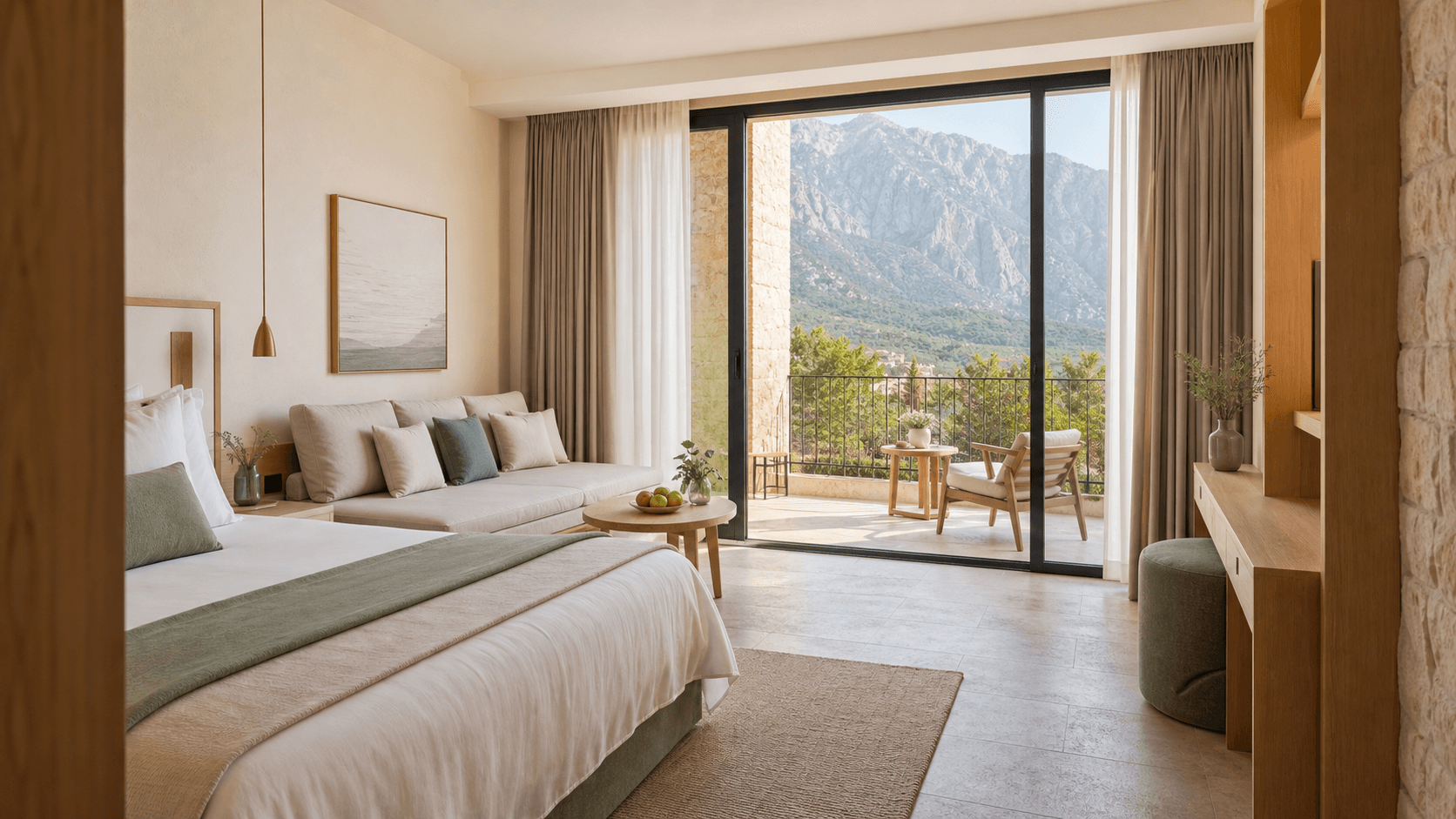 Mavi Avlu Resort Toros Dağları manzaralı aile odası