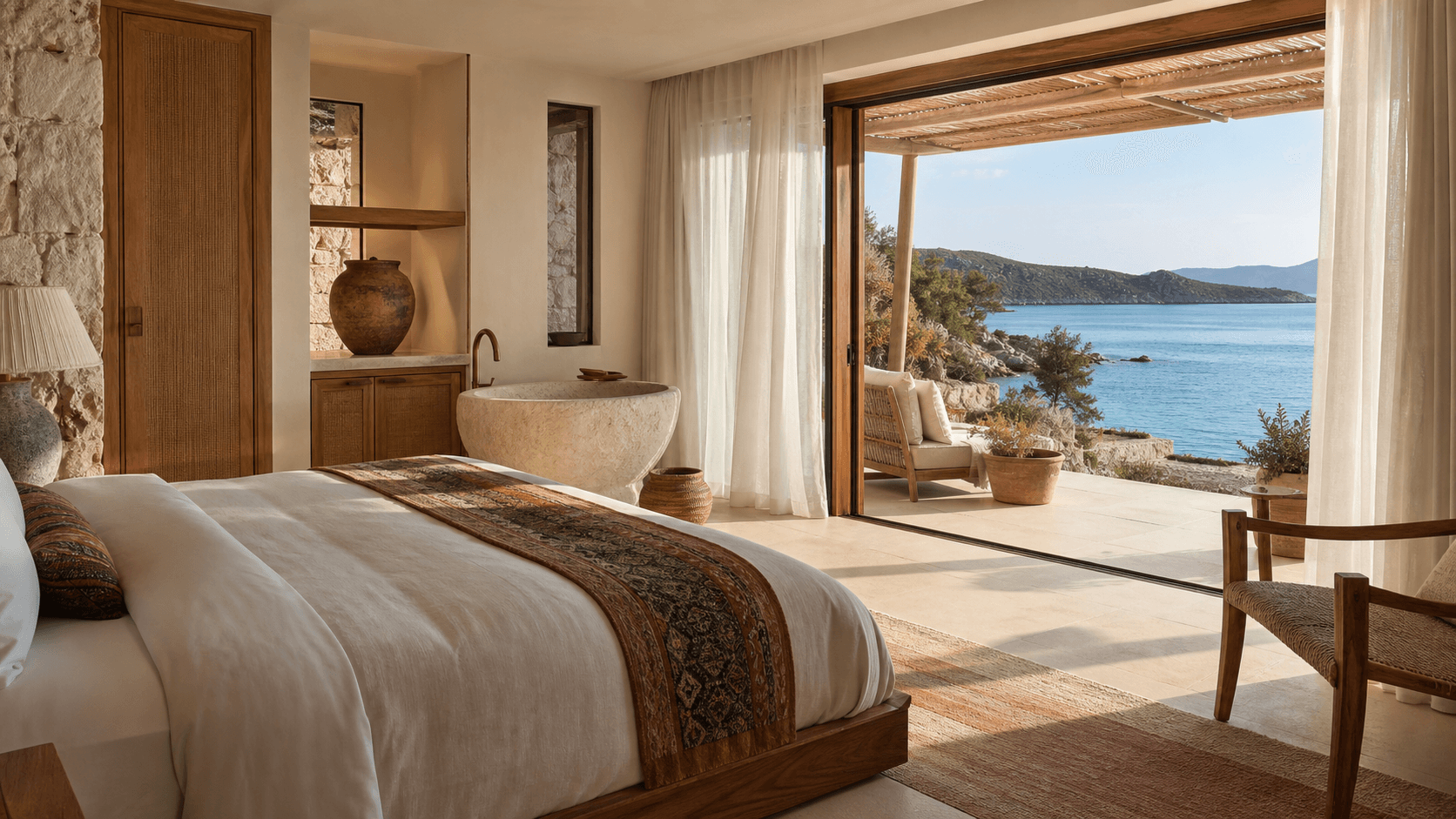 Mavi Avlu Resort Akdeniz manzaralı süit